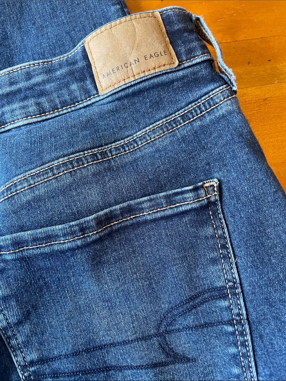 American Eagle Jeans Hi-Rise Jegging in Dark Indigo size 14 x- long - Picture 6 of 6